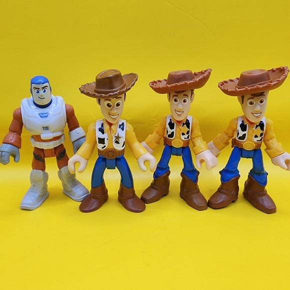 Fisher Price Imaginext Lot Toy Story Woody Buzz Lightyear 3" - Picture 1 of 6